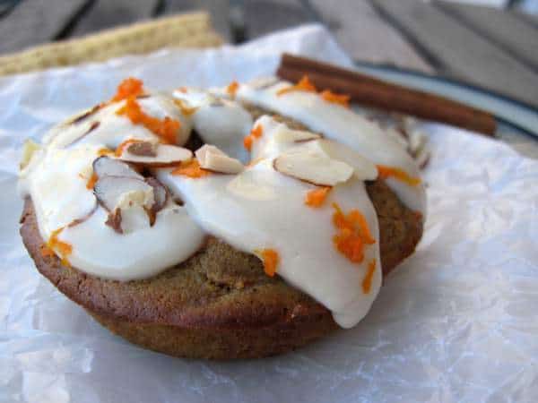 gluten free and nut free carrot cake donuts