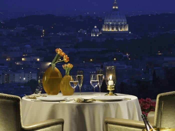 La Pergola Rome with an Amazing Restaurant View