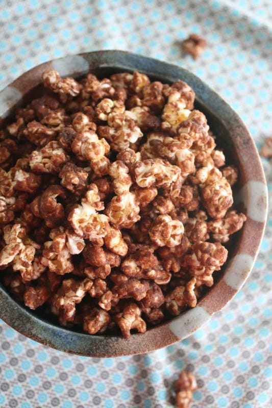 caramel nutella popcorn