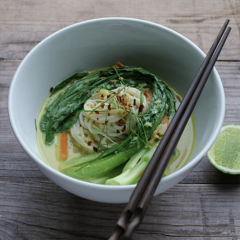 gluten free spicy coconut noodle soup