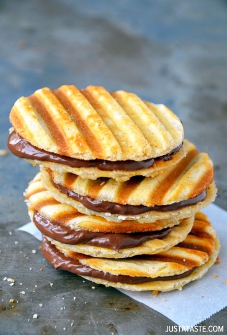 nutella waffle cookies