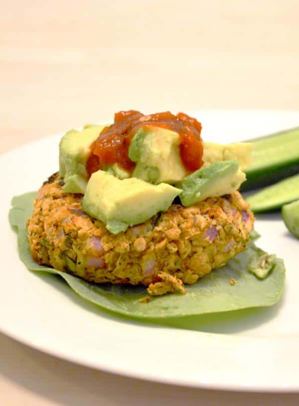 spicy chickpea burger