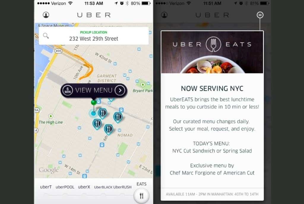 UberEATS Restaurant Delivery App