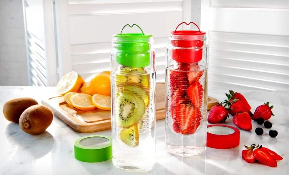 fruit infuser water bottle with straw