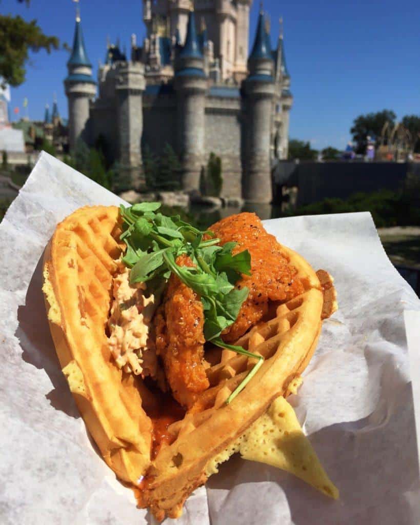 Sweet and Spicy Chicken and Waffle Sandwich
